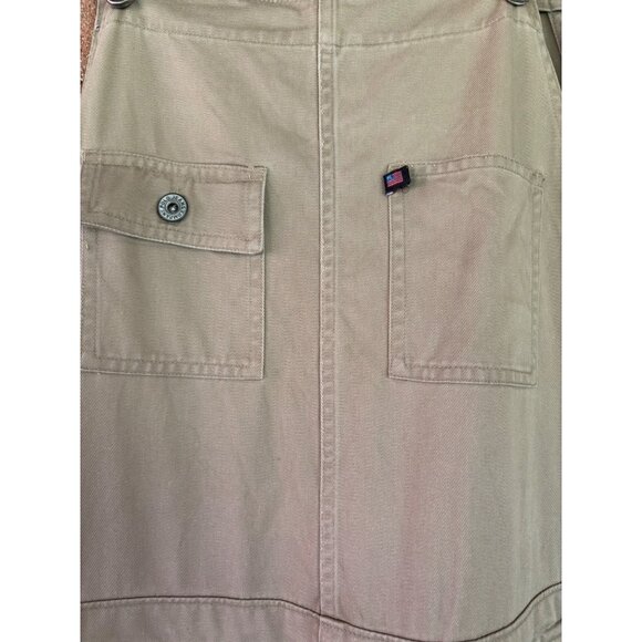 Polo Jeans Co. Ralph Lauren Vintage Beige Denim Overalls Relaxed Fit Adjustable - Picture 4 of 15